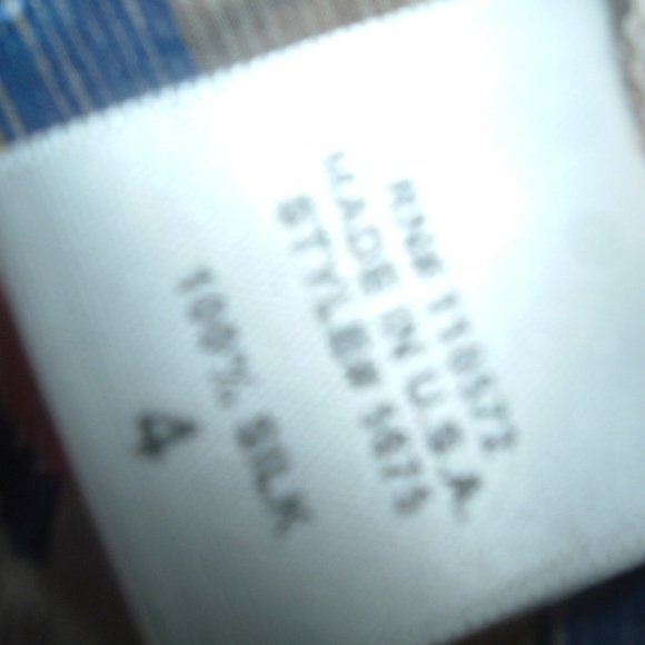 TWELFTH STREET CYNTHIA VINCENT print blue brown orange silk top USA 4 vintage - Picture 8 of 8